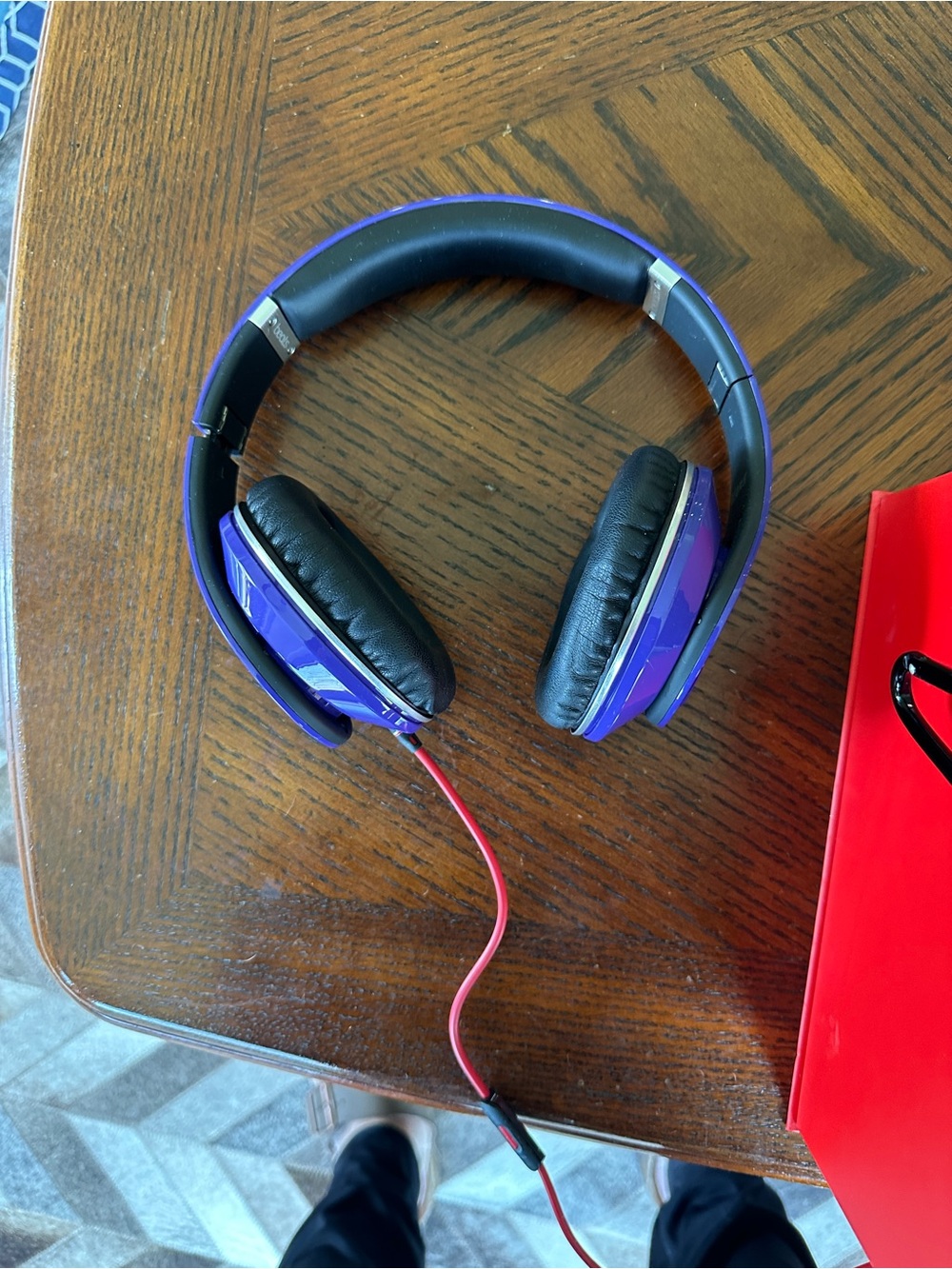 Beats by Dre Purple On-Ear Wired Headphones with Red Cable